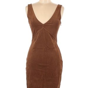 Aritzia Wilfred Free Suede Dress - Tan